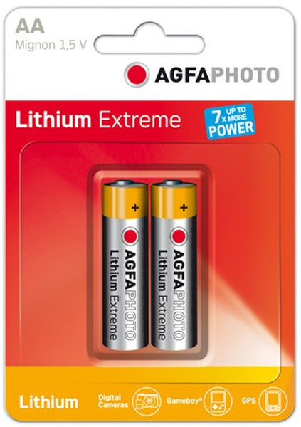 AgfaPhoto 2x Lithium Mignon AA Lithium 1.5V Nicht wiederaufladbare Batterie