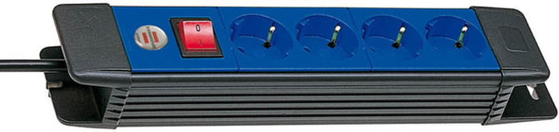 Brennenstuhl Premium-Line 4AC outlet(s) 1.8m Schwarz, Blau Spannungsschutz