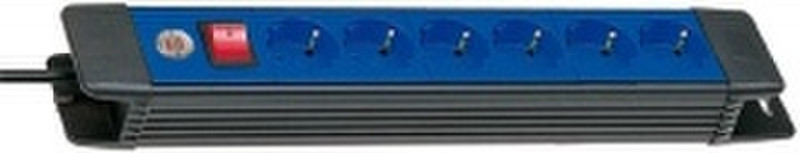 Brennenstuhl Premium-Line 6AC outlet(s) 3m Black,Blue surge protector
