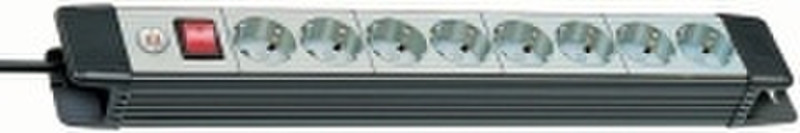 Brennenstuhl Premium-Line 8AC outlet(s) 3m Black,Grey surge protector
