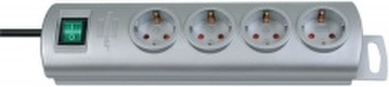 Brennenstuhl Primera-Line 4AC outlet(s) 1.5m Silber Spannungsschutz