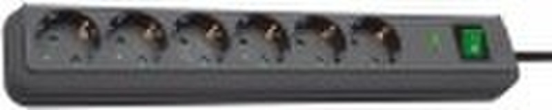 Brennenstuhl Eco-Line 6AC outlet(s) 1.5m Silver surge protector