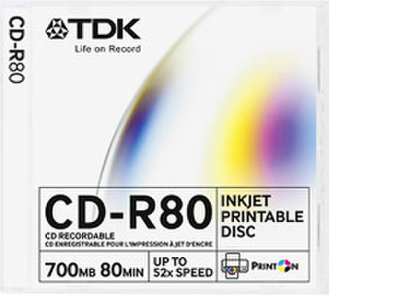 TDK CD-R Inkjet Printable CD-R 700MB 1pc(s)