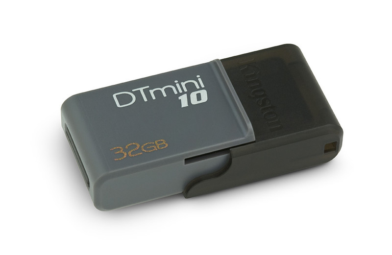Kingston Technology DataTraveler Mini 10 32GB 32ГБ USB 2.0 Тип -A Серый USB флеш накопитель