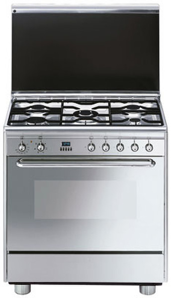 Smeg SCB80MFX5 Freestanding Gas hob C Stainless steel cooker