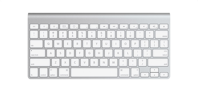 Apple Wireless Keyboard DE Bluetooth QWERTZ Немецкий Cеребряный клавиатура