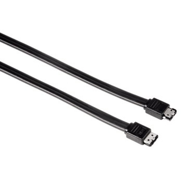Hama eSATA II Data Cable, 0,90 m 0.90m Schwarz SATA-Kabel