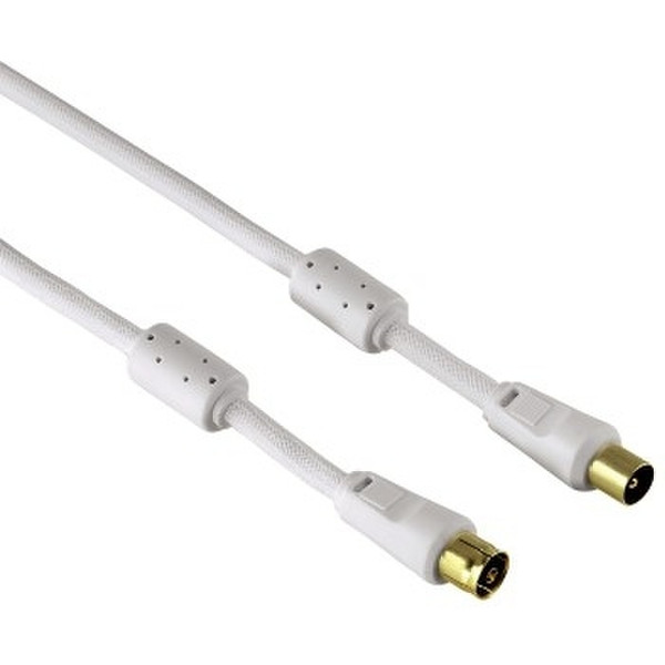 Hama Antenna Cable, 5 m 5m Weiß Koaxialkabel