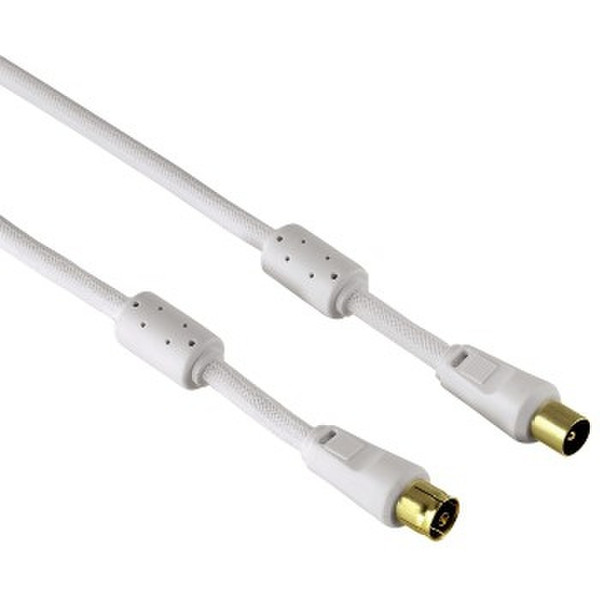 Hama Antenna Cable, 3 m 3m White coaxial cable