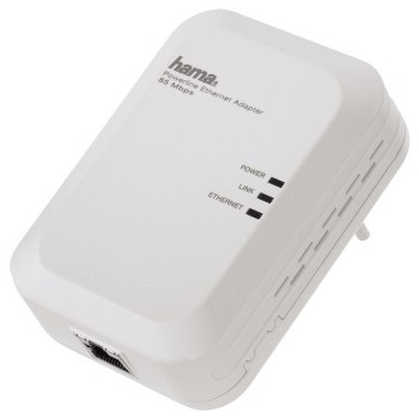 Hama Powerline LAN Adapter, 85 Mbps 85Mbit/s networking card