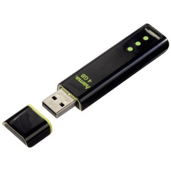 Hama Ripple USB 2.0 4GB Grün 4ГБ USB 2.0 Тип -A Зеленый USB флеш накопитель