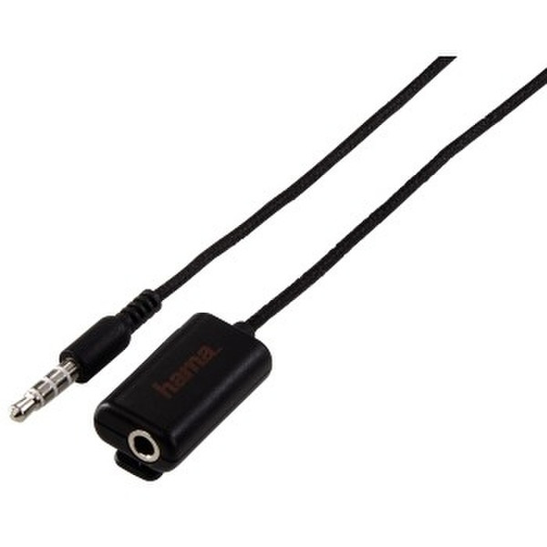 Hama 3in1 Microphone Adapter for iPod 3.5mm Black audio cable