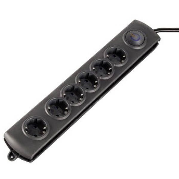 Hama Distribution Panel 6-way 5AC outlet(s) 1.4m Schwarz Spannungsschutz