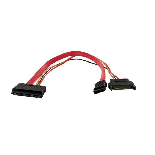 StarTech.com Cable Micro SATA a SATA de 12 pulgadas con Adaptador de Corriente SATA 1 x SATA DATA 7 pin F 1 x Micro SATA F/1 x SATA Power M Красный кабельный разъем/переходник