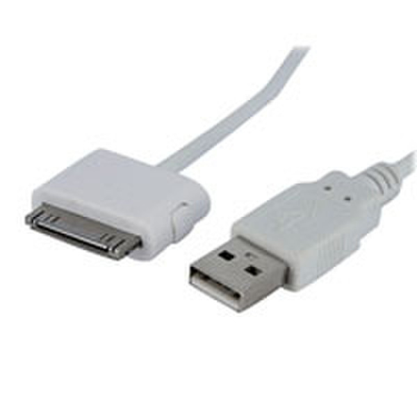 StarTech.com USBIPODMM3 USB M iPod Latching Dock Connector F Белый кабельный разъем/переходник