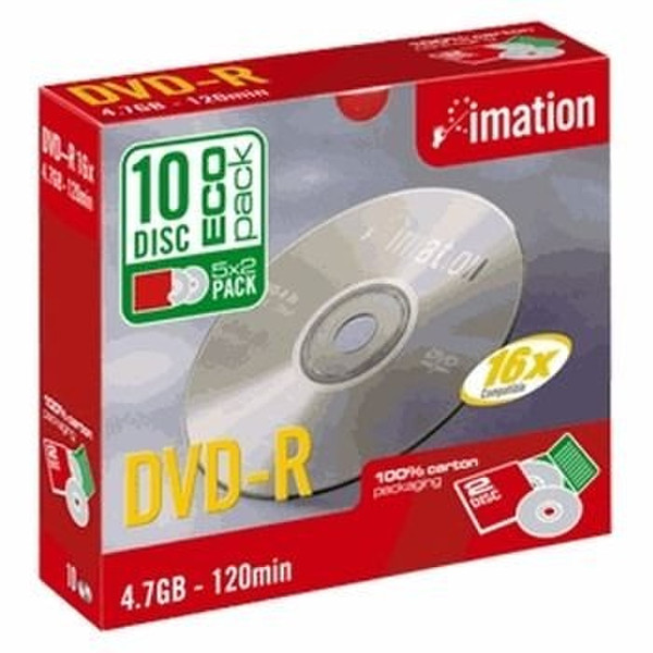 Imation DVD-R Eco Pack 5x2 4.7GB DVD-R 10Stück(e)