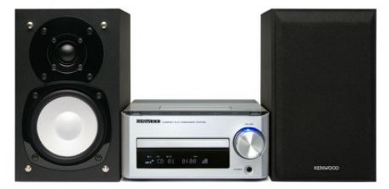 Kenwood K-521-SB Mini set 35Вт Черный, Cеребряный домашний музыкальный центр