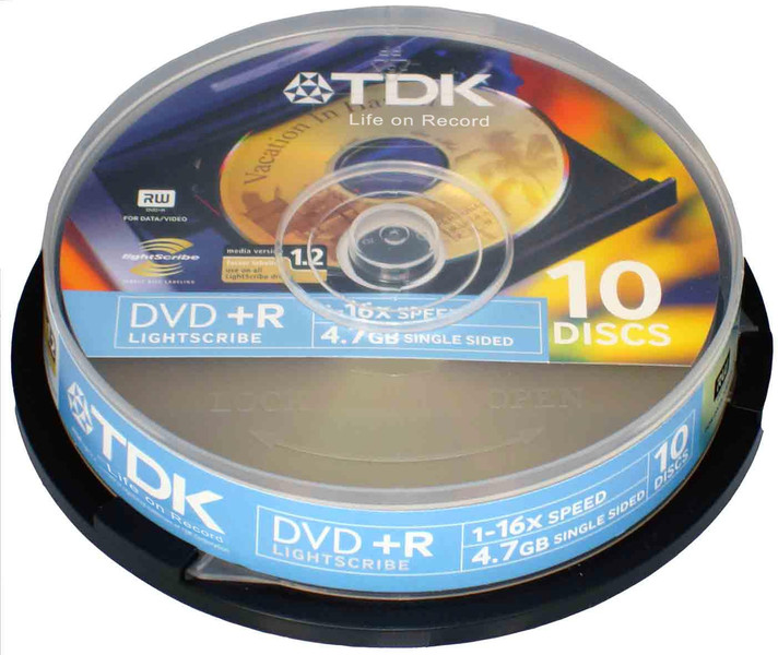 TDK Record LightScribe DVD 4.7GB DVD+R 10pc(s)