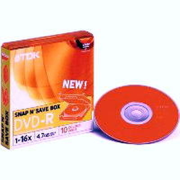 TDK DVD+R 4.7 snap n'save red box X 10 4.7GB DVD+R 10pc(s)