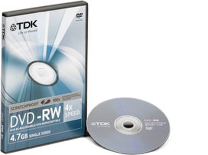 TDK DVD-RW ScratchProof Videobox 5 pack 4.7GB DVD-RW 5Stück(e)