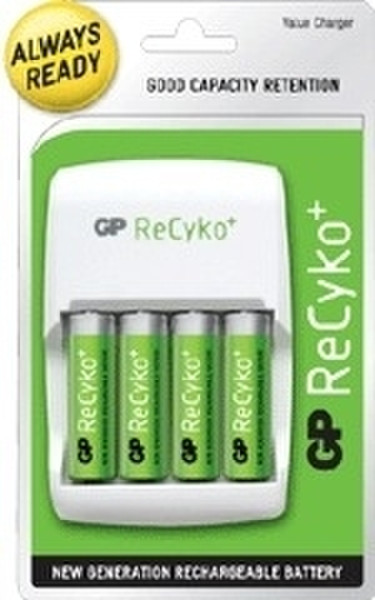 GP Batteries Specialty Series ReCyko+Value Charger & 4 X AA Accu