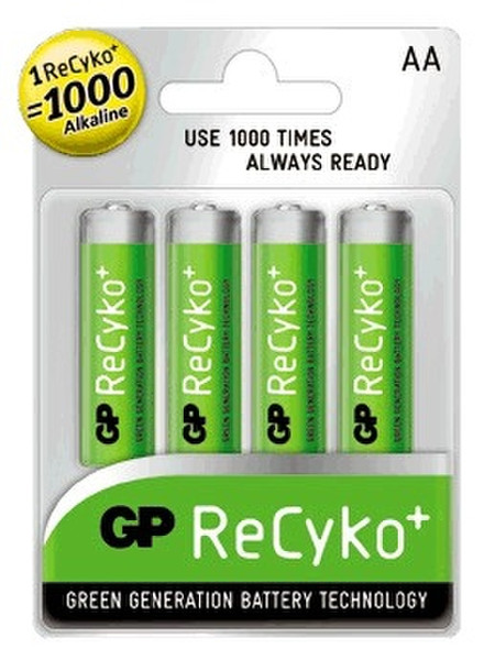 GP Batteries NiMH rechargeable batteries ReCyko Accu AA Nickel-Metallhydrid (NiMH) 2100mAh 1.2V Wiederaufladbare Batterie