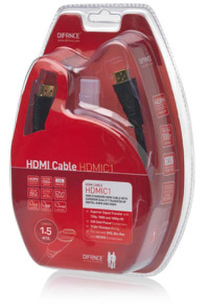 Difrnce HDMIC1 1m Black HDMI cable