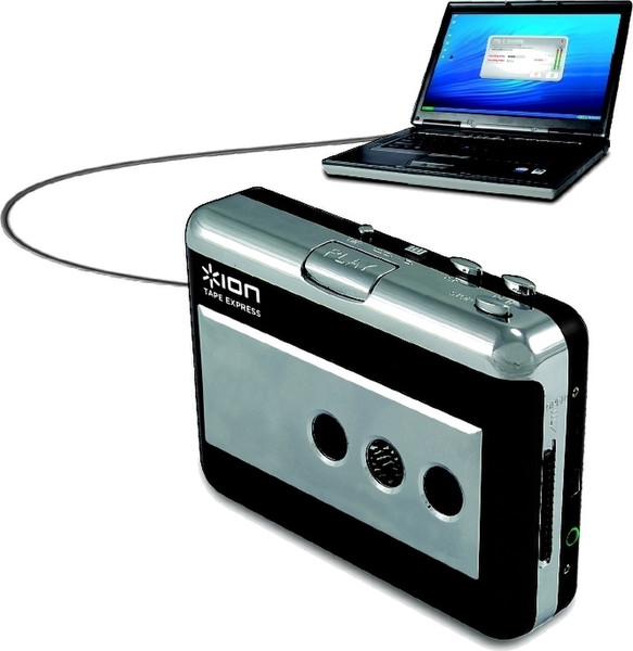 ION Audio TAPE EXPRESS Черный, Cеребряный кассетный плеер