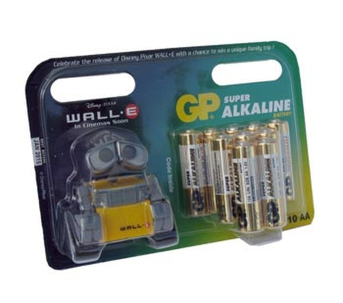 GP Batteries Super Alkaline 10-pack & Wall-E Щелочной 1.5В батарейки