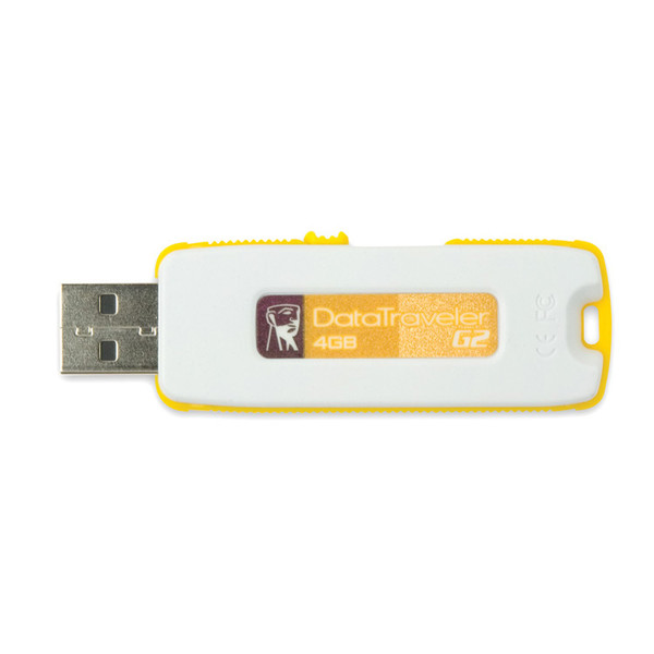 Kingston Technology DataTraveler 4GB Generation 2 (G2) - Bulk Pack 4ГБ USB 2.0 Тип -A Желтый USB флеш накопитель