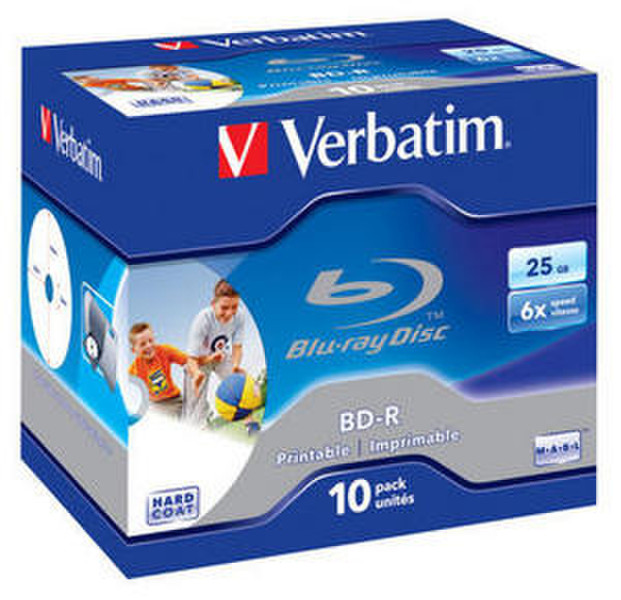 Verbatim BD-R SL 25GB 6x Printable 10pk 25ГБ BD-R 10шт