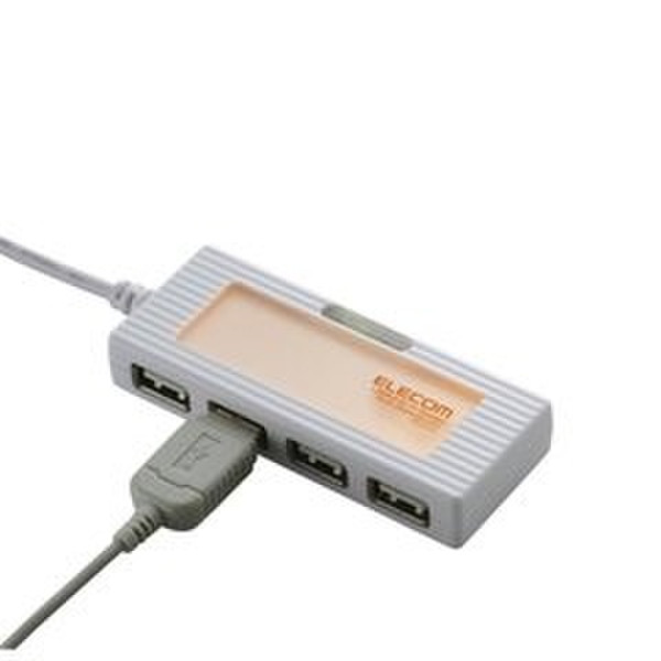 Elecom A USB Hub 4Port Оранжевый хаб-разветвитель