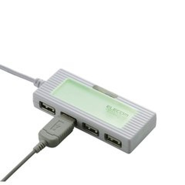 Elecom A USB Hub 4Port Зеленый хаб-разветвитель