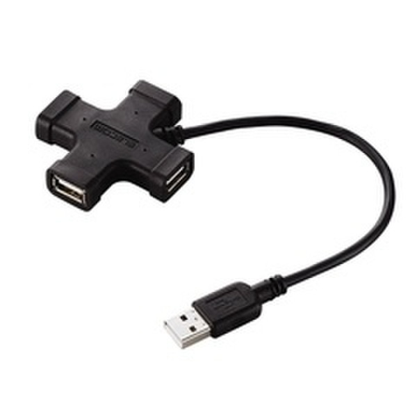 Elecom A USB HUB 4Port, X Черный хаб-разветвитель