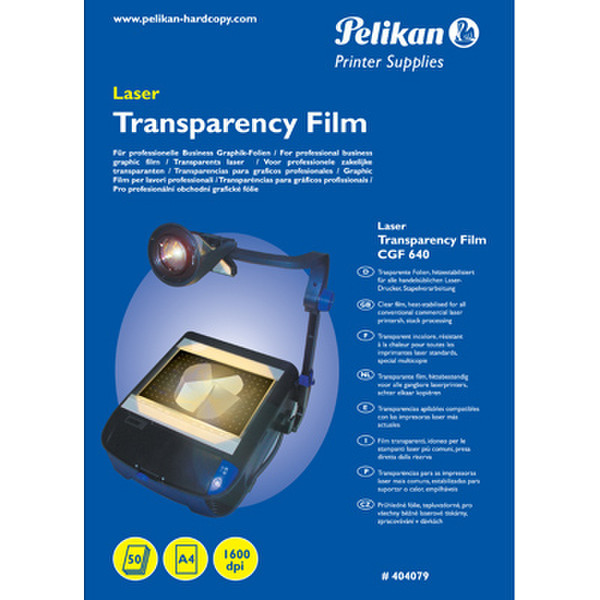 Pelikan 50 Laser Folien klar hitzestabilisiert - transparancy film