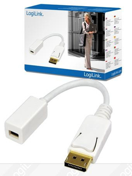 LogiLink Adapter DisplayPort / Mini DisplayPort DisplayPort Mini DisplayPort Белый кабельный разъем/переходник