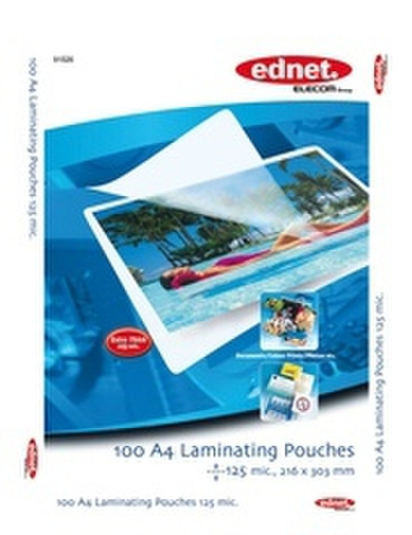 Ednet 100 A4 Laminating Pouches 125 Mic 100pc(s) laminator pouch