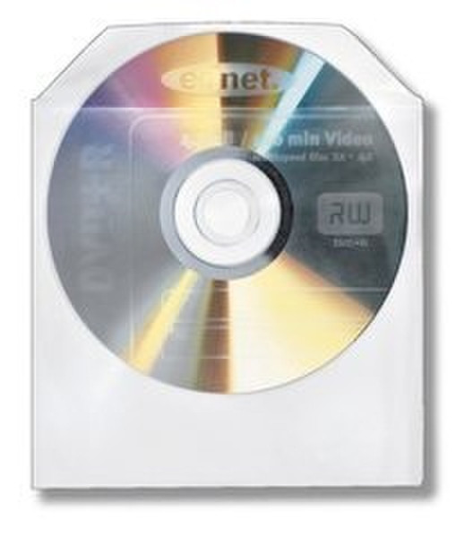 Ednet 100 CD/DVD PP Sleeves 1Disks Transparent
