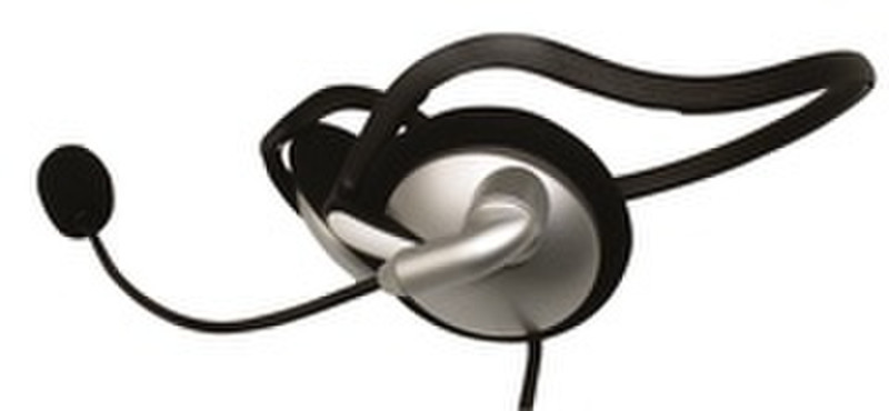 Ednet Multimedia Headset Binaural Verkabelt Schwarz, Silber Mobiles Headset