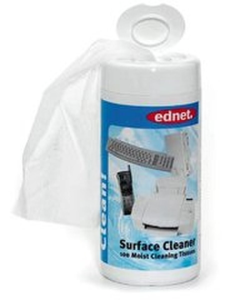 Ednet Surface Cleaner 100 Sheets Bildschirme/Kunststoffe Equipment cleansing wet cloths