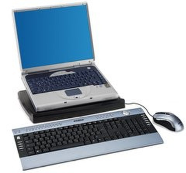 Ednet Notebook Cooling Stand & USB 2.0 Hub 4-Port Schwarz Notebook-Kühlpad