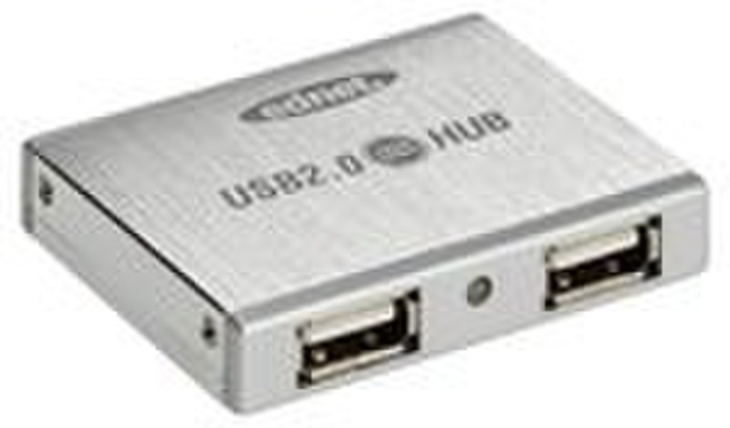 Ednet Notebook USB 2.0 Hub 4 Port, Metal Schnittstellenhub