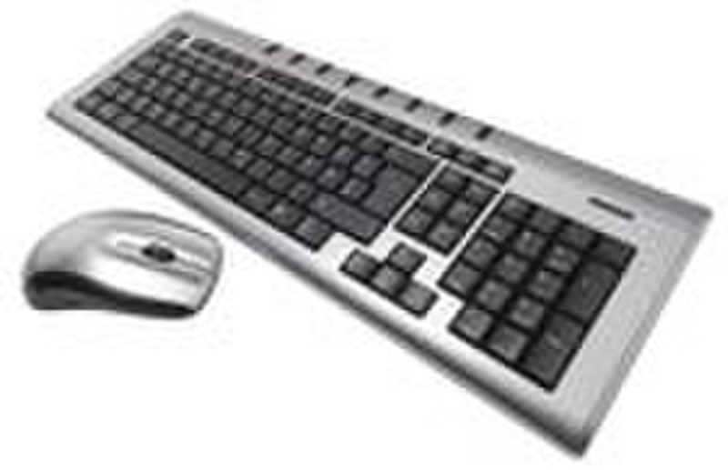 Ednet RF Keyboard & Optical Mouse, 2.4GHz RF Wireless QWERTY Tastatur