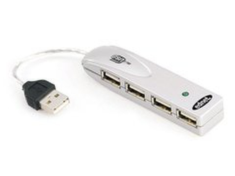 Ednet Notebook USB 2.0 Hub 4 Por Черный, Белый хаб-разветвитель