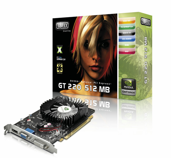 Sweex GC520 GeForce GT 220 GDDR2 Grafikkarte
