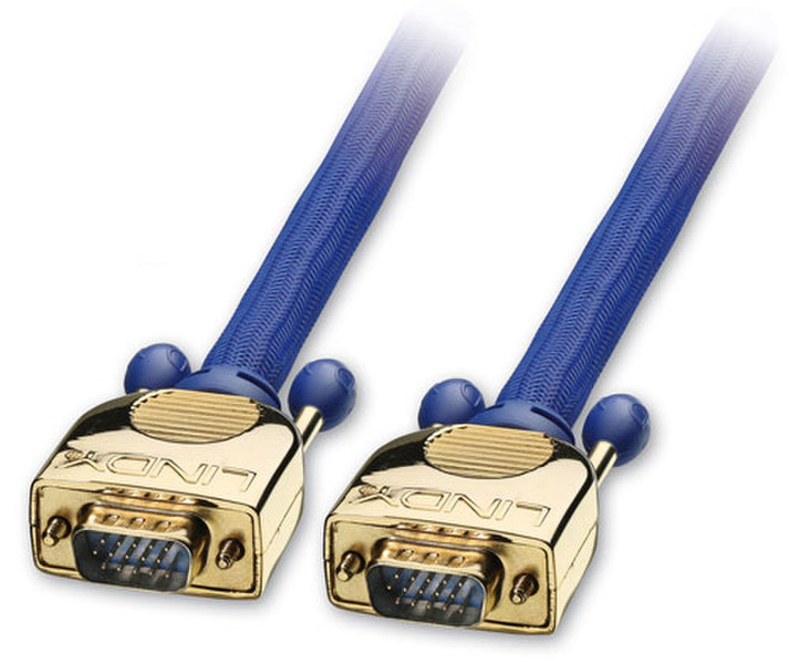 Lindy 15m Gold VGA Cable 15m VGA (D-Sub) VGA (D-Sub) Blue VGA cable