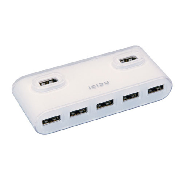 ICIDU USB 2.0 HUB 7 Ports 480Мбит/с Белый хаб-разветвитель