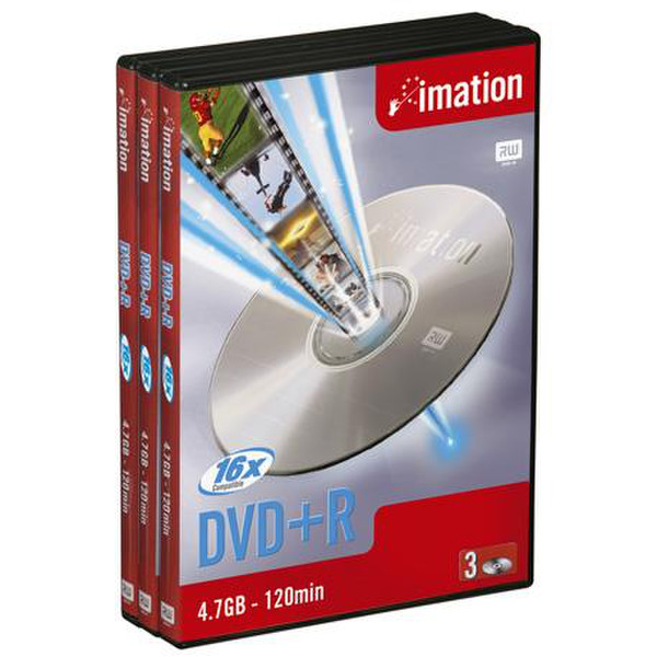 Imation DVD+R 16x 4.7GB 3pk videobox 4.7GB 3Stück(e)