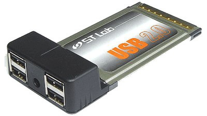 Eminent PCMCIA 4-Port USB 2.0 Card 480Mbit/s networking card