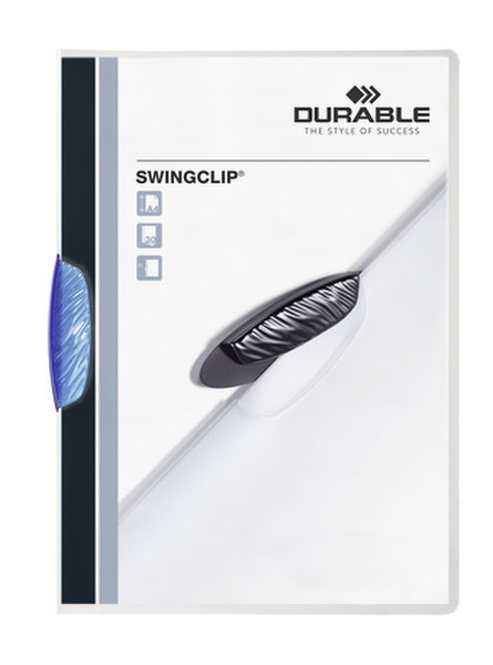 Durable Swingclip Polypropylene (PP) Blau Aktendeckel